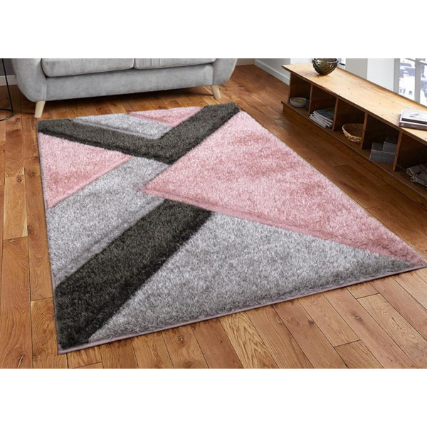 Latitude Run Shamokin Pink Grey Rug Wayfair Co Uk